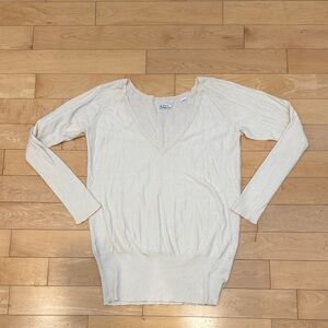 Woman’s Ben Sherman Cream V-Neck Sweater